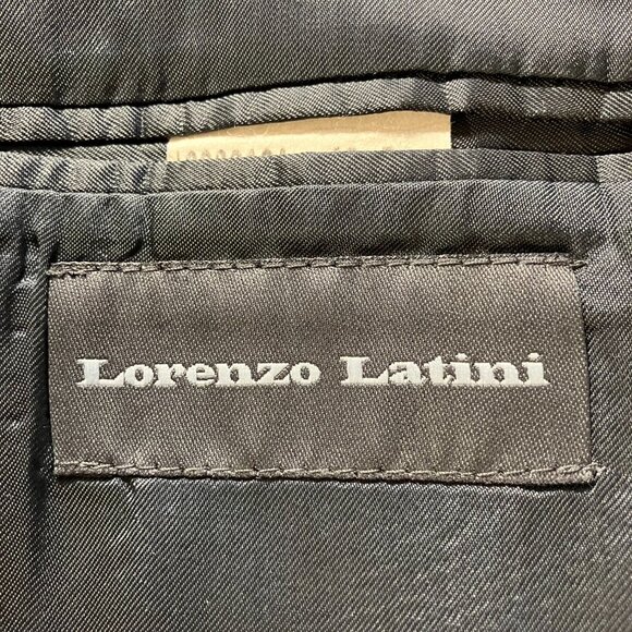 Lorenzo Latini 100% Wool Navy Pinstripe Suit 46R - Picture 6 of 11